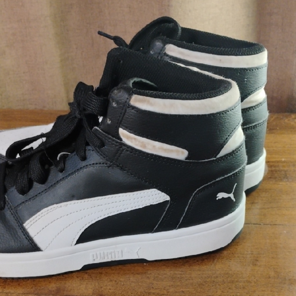 Puma Black and White High-Top Sneakers - Picture 2 of 4